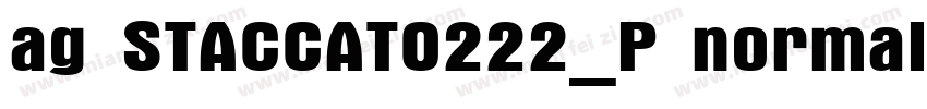 ag STACCATO222_P normal字体转换